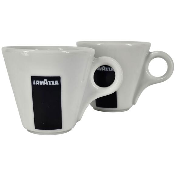 LAVAZZA ESPRESSO CUP IPA – ITALY PORCELAIN WHITE WITH LOGO (SET OF 2) - Picture 1 of 7